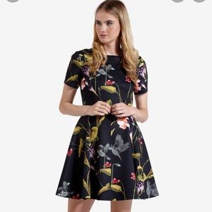 Like New Ted Baker London Sew in Love Moven Floral Short Sleeve Dress Size 2 US